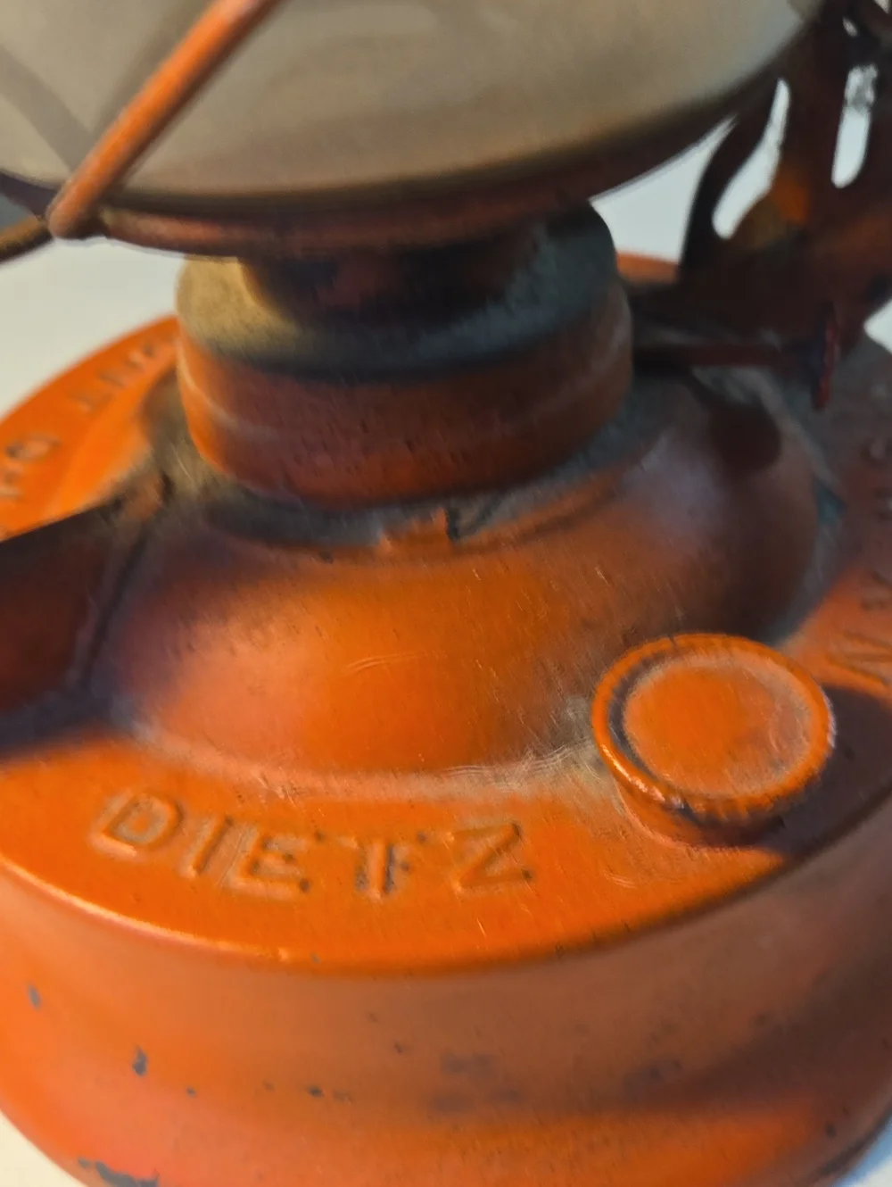 Vintage Orange Oil Lantern - Home Accents